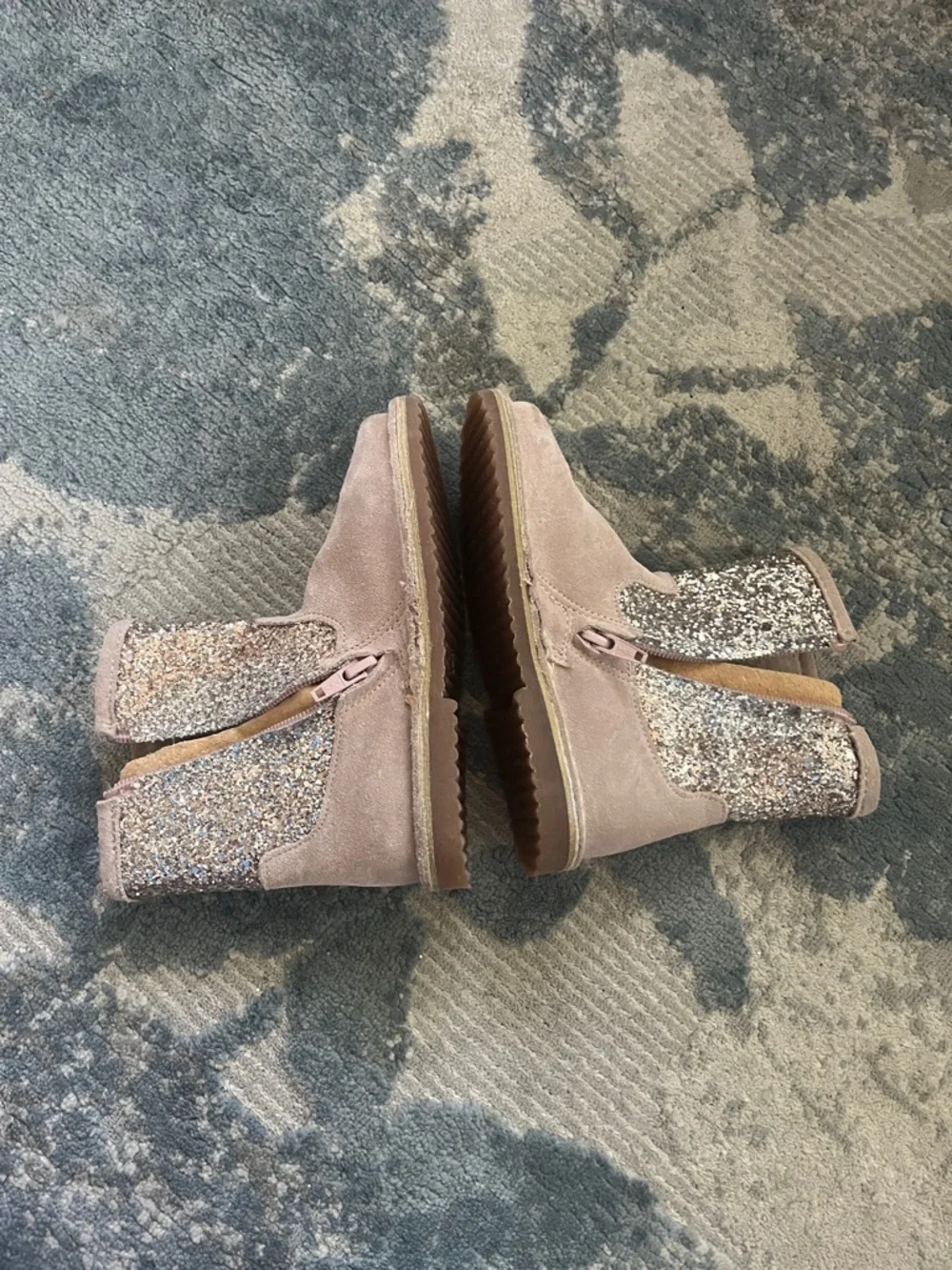 Pink Mini Boden beige faux-fur lined boot (girls) - Picture 3 of 6